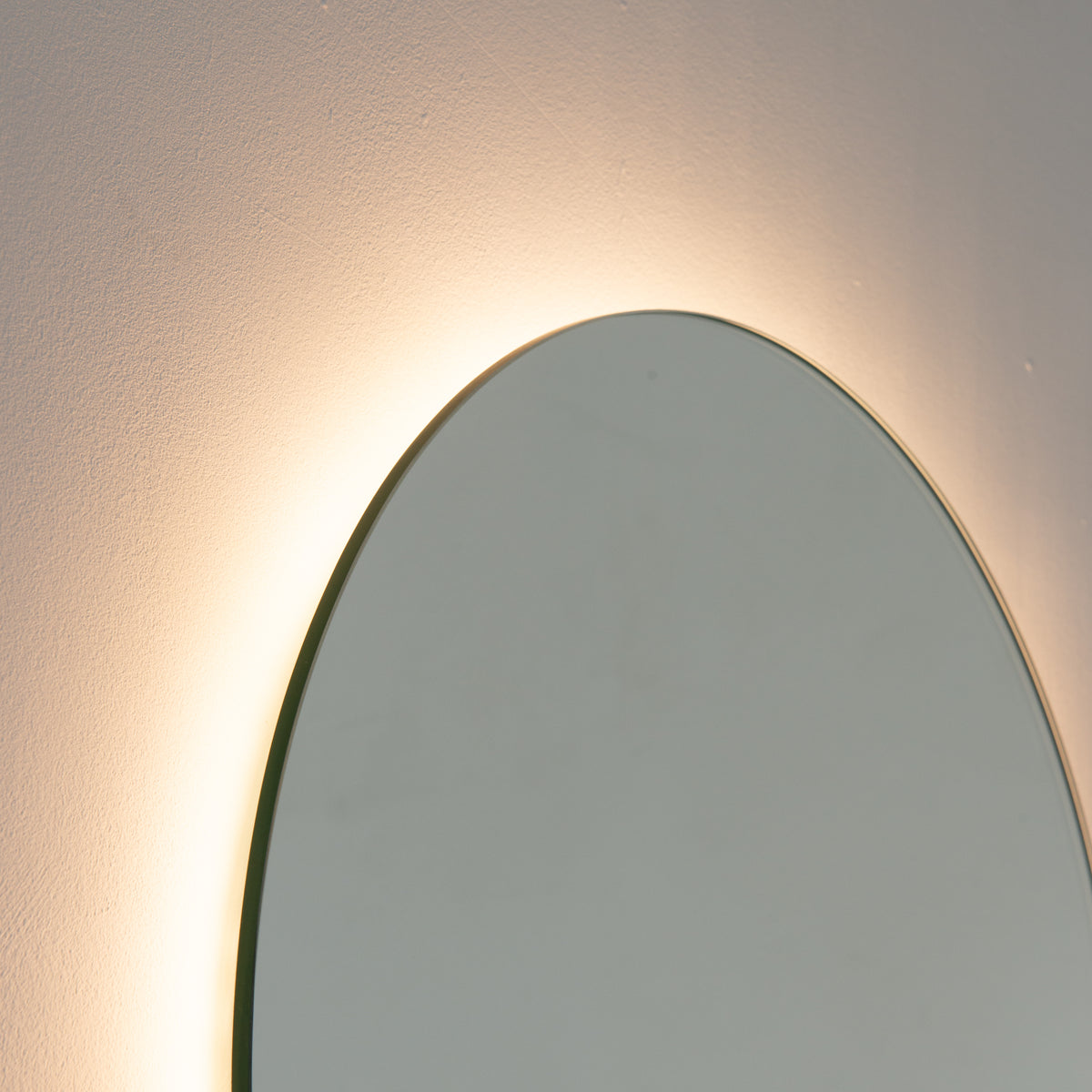Orbis™ Back Illuminated Round Minimalist Frameless Mirror