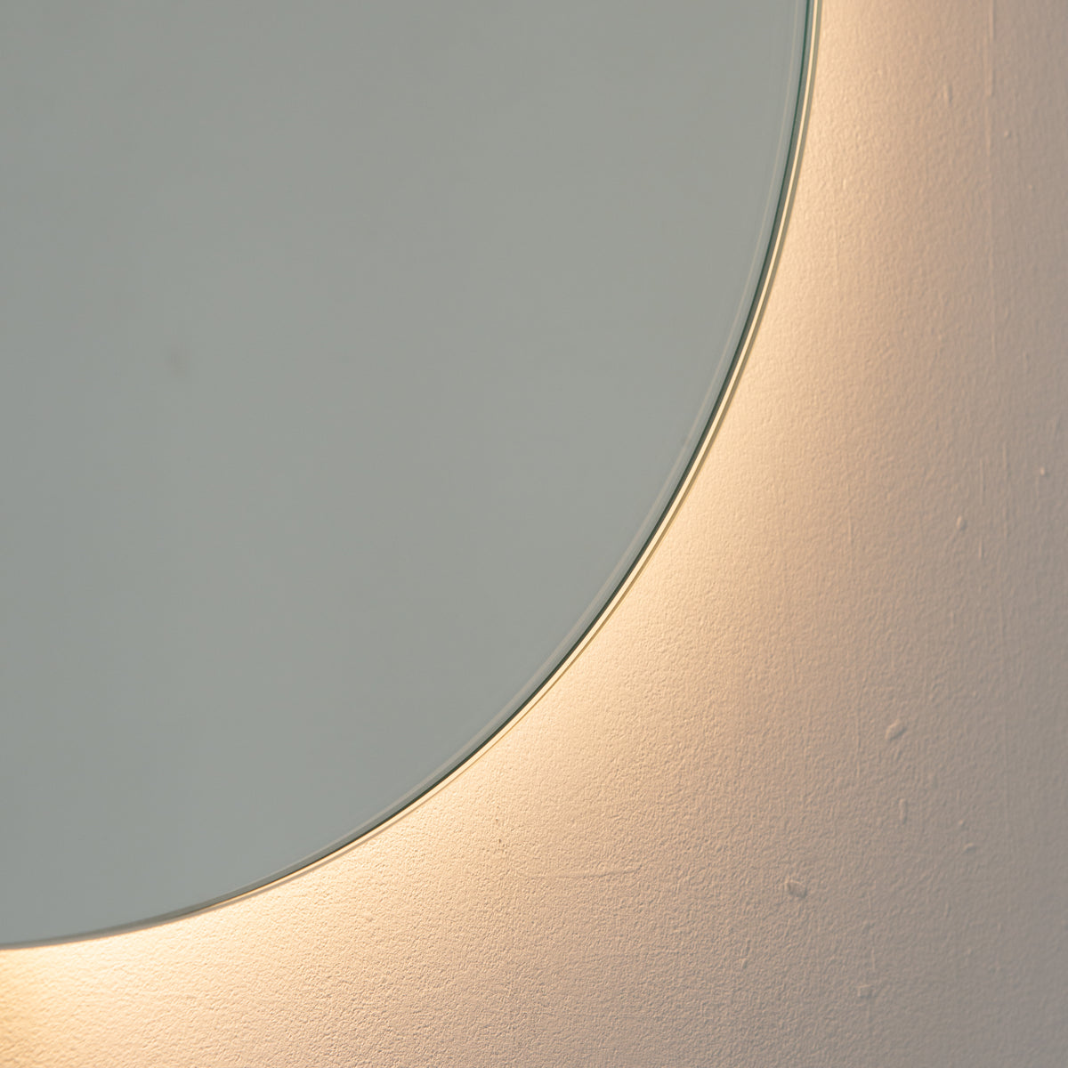 Orbis™ Back Illuminated Round Minimalist Frameless Mirror