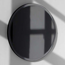 Contemporary Orbis Black Tinted Round Frameless Mirror with a Bevel