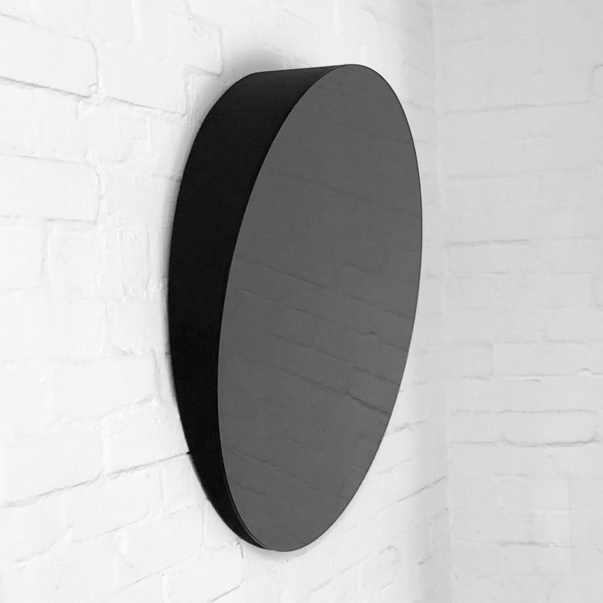 Round Tilted Modern Accessible Bathroom Mirror