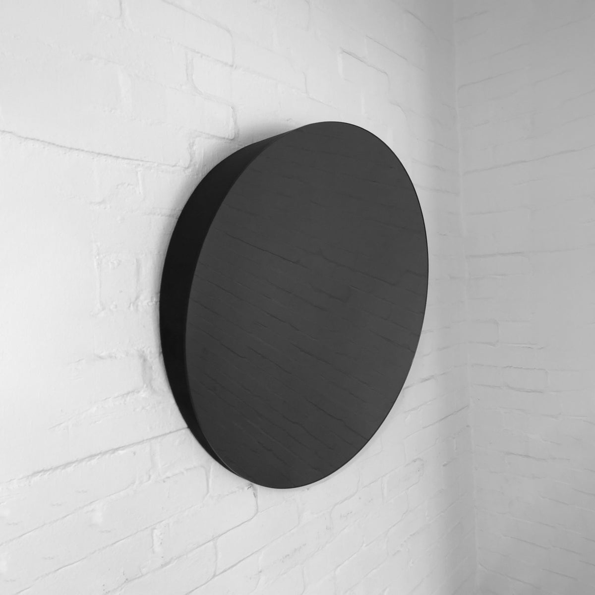 Round Tilted Modern Accessible Bathroom Mirror