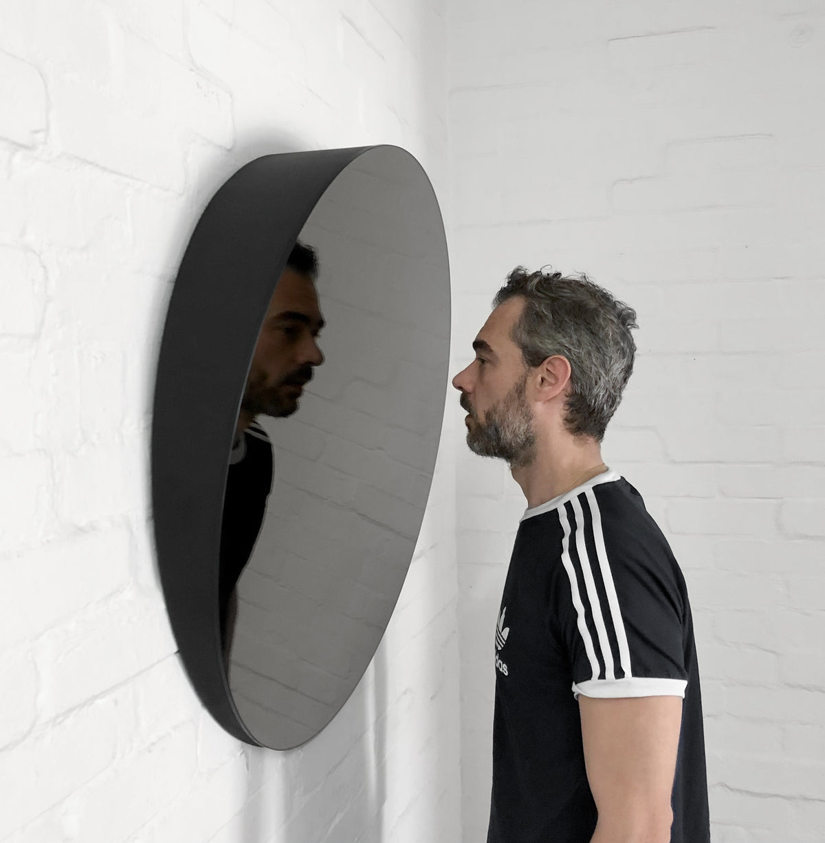 Orbis™ Round Tilted Frameless Accessible Mirror, Customisable