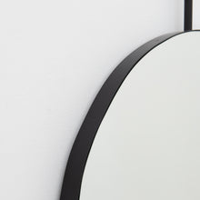 Ergon Ceiling Suspended Organic Mirror with Modern Matt Black Frame