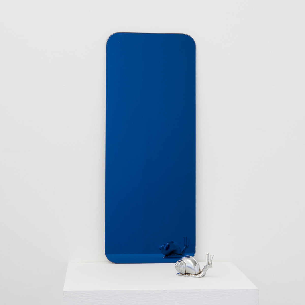 Quadris™ Blue Tinted Rectangular shaped Minimalist Frameless Mirror