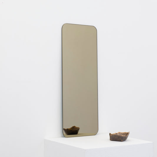 Quadris™ Bronze Tinted Rectangular shaped Contemporary Frameless Mirror