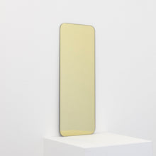 In Stock Quadris Gold Tinted Rectangular Minimalist Frameless Mirror