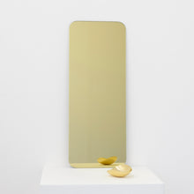 In Stock Quadris Gold Tinted Rectangular Minimalist Frameless Mirror