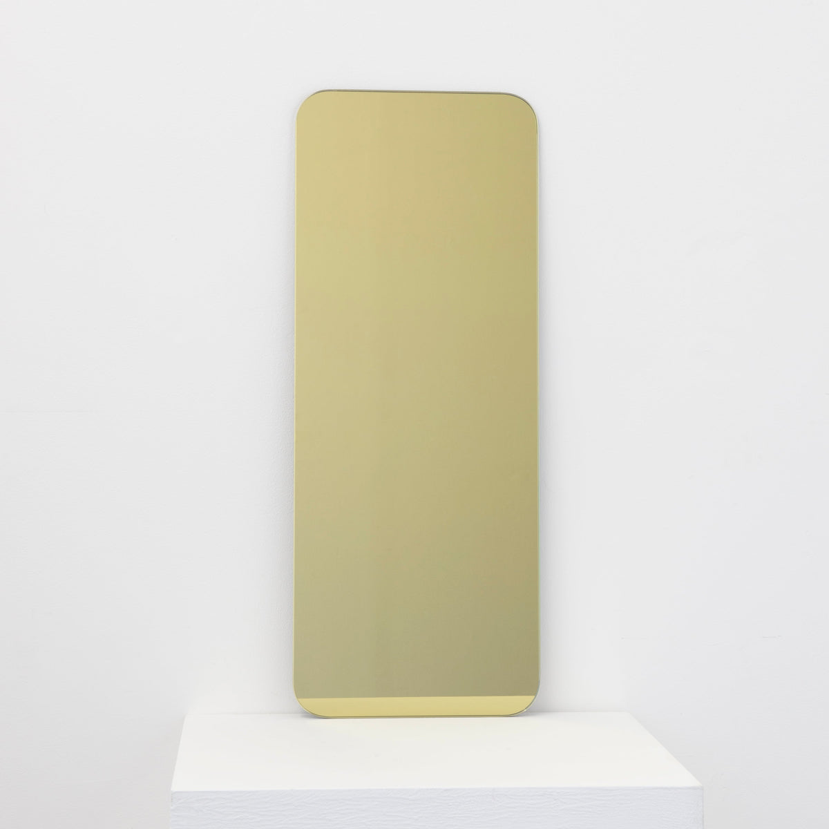 Ex-Display Quadris Gold Tinted Rectangular Minimalist Frameless Mirror