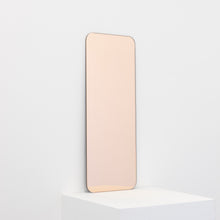 Quadris™ Peach / Rose Gold Tinted Rectangular shaped Contemporary Frameless Mirror