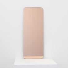 Quadris™ Peach / Rose Gold Tinted Rectangular shaped Contemporary Frameless Mirror