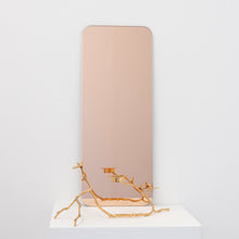 Quadris™ Peach / Rose Gold Tinted Rectangular shaped Contemporary Frameless Mirror