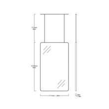 Quadris™ Modern Ceiling Hanging Suspended Rectangular Mirror with Brushed Brass Frame