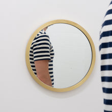 Orbis™ Round Mirror with a Handcrafted Brass Full Frame