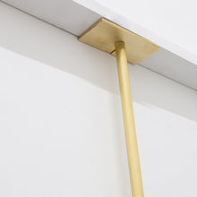 Orbis™ Frameless Ceiling Hanging Suspended Round Mirror with Two Brass Arms