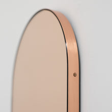 Arcus™ Arch shaped Rose Gold Contemporary Mirror with a Copper Frame