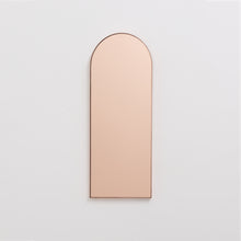 Arcus™ Arch shaped Rose Gold Contemporary Mirror with a Copper Frame