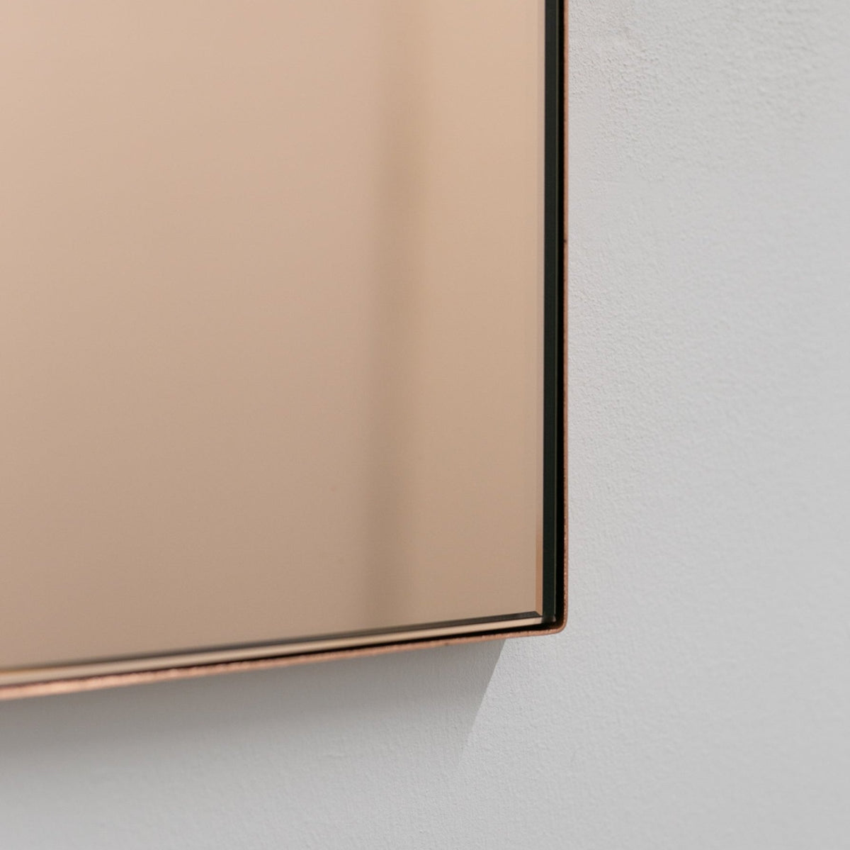 Arcus™ Arch shaped Rose Gold Contemporary Mirror with a Copper Frame
