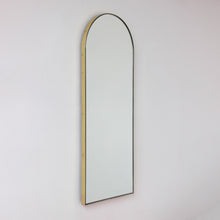Arcus™ Arch shaped Modern Mirror with a Brass Frame
