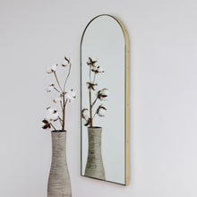 Arcus™ Arch shaped Modern Mirror with a Brass Frame