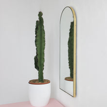 Arcus™ Arch shaped Modern Mirror with a Brass Frame
