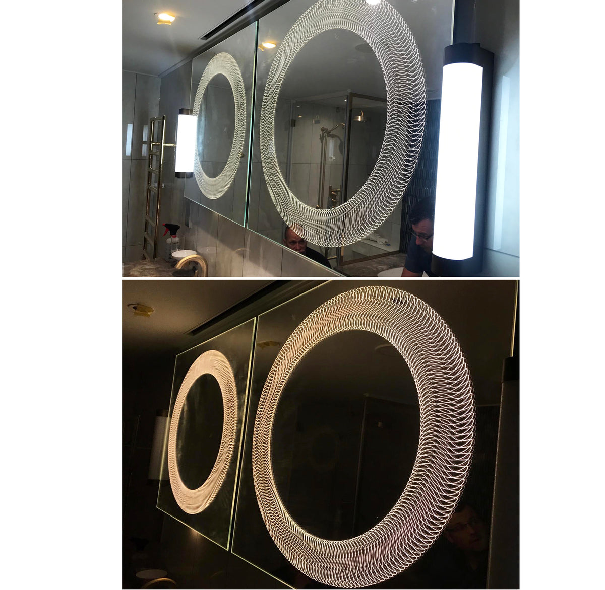 Cosmic GLAZZ™ Illuminated Etched Square Frameless Mirror