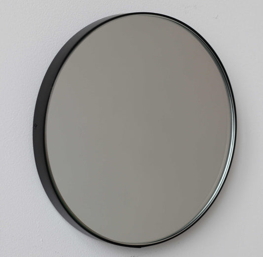 Orbis™ Round Mirror with Minimalist Black Frame
