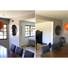 In Stock Orbis™ Round Black Tinted Contemporary Mirror with Black Frame