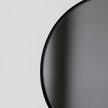 In Stock Orbis™ Round Black Tinted Contemporary Mirror with Black Frame