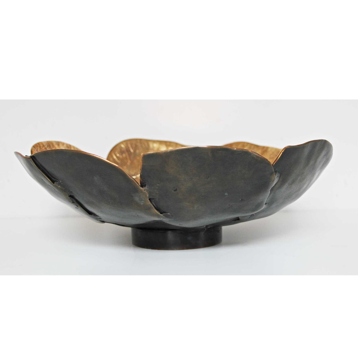 Small Handmade Bronze Cast Leaf Bowl