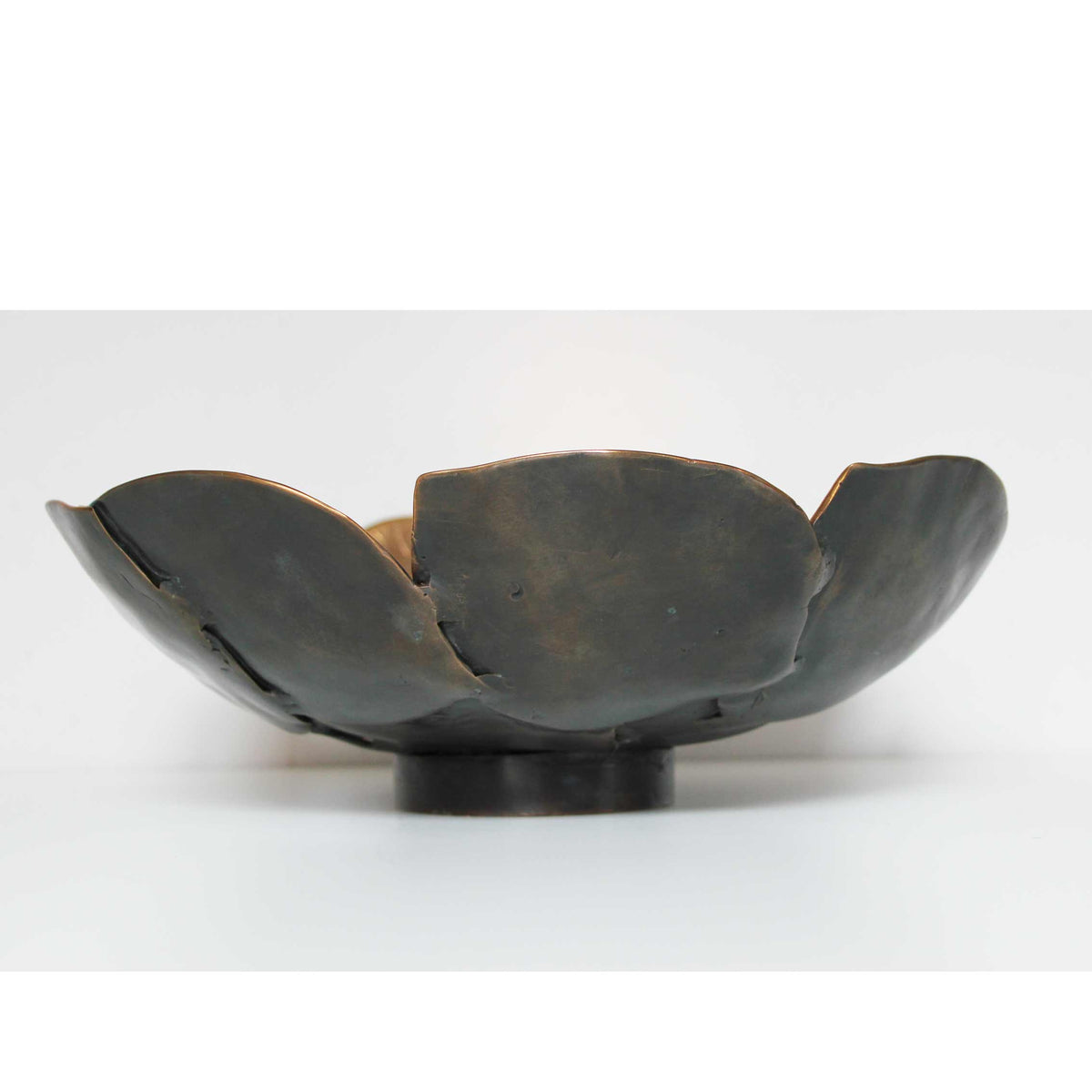Small Handmade Bronze Cast Leaf Bowl