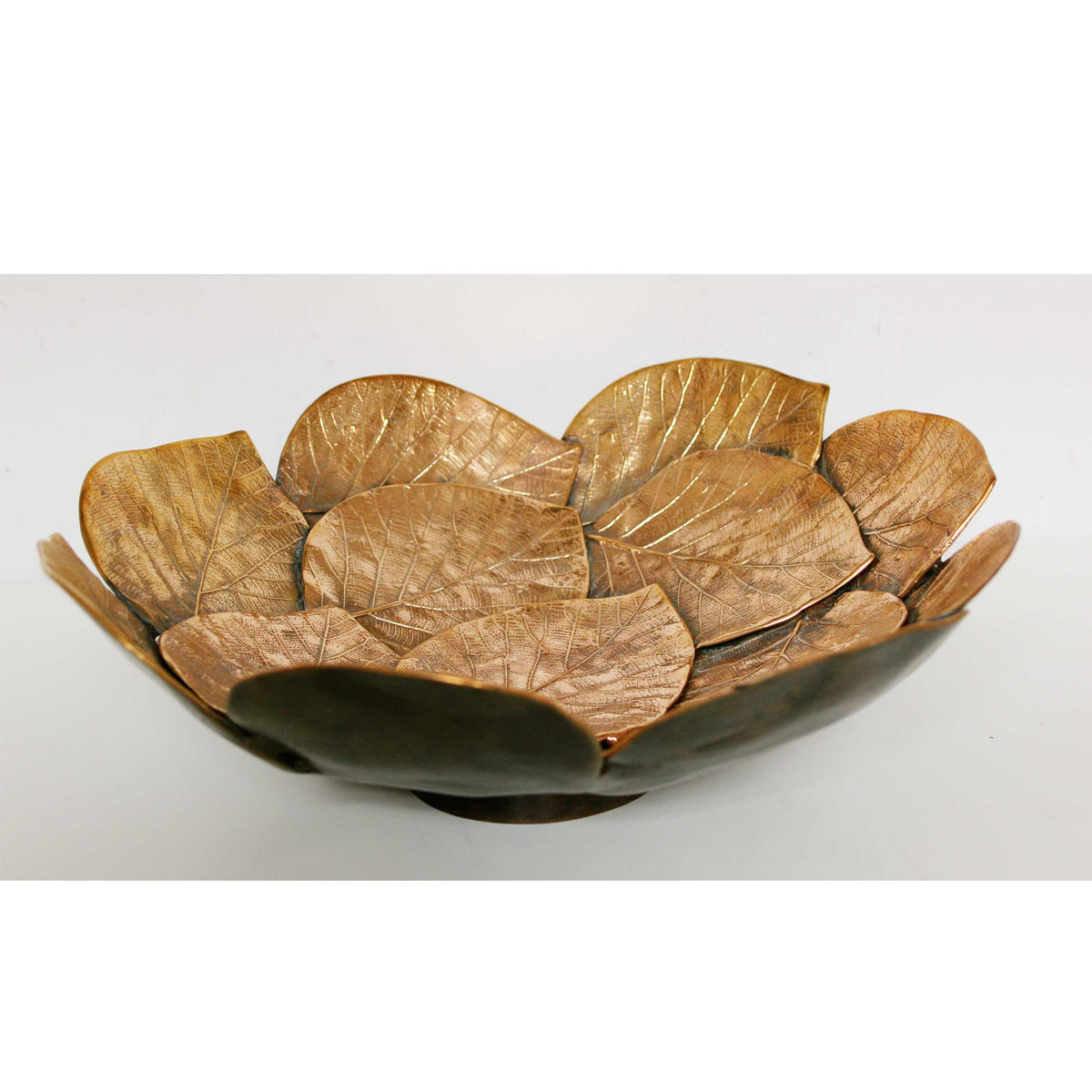 Small Handmade Bronze Cast Leaf Bowl