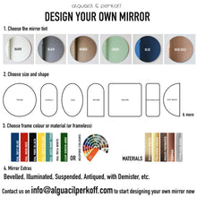 Quadris™ Rectangular Blue Tinted Contemporary Mirror with a Blue Frame