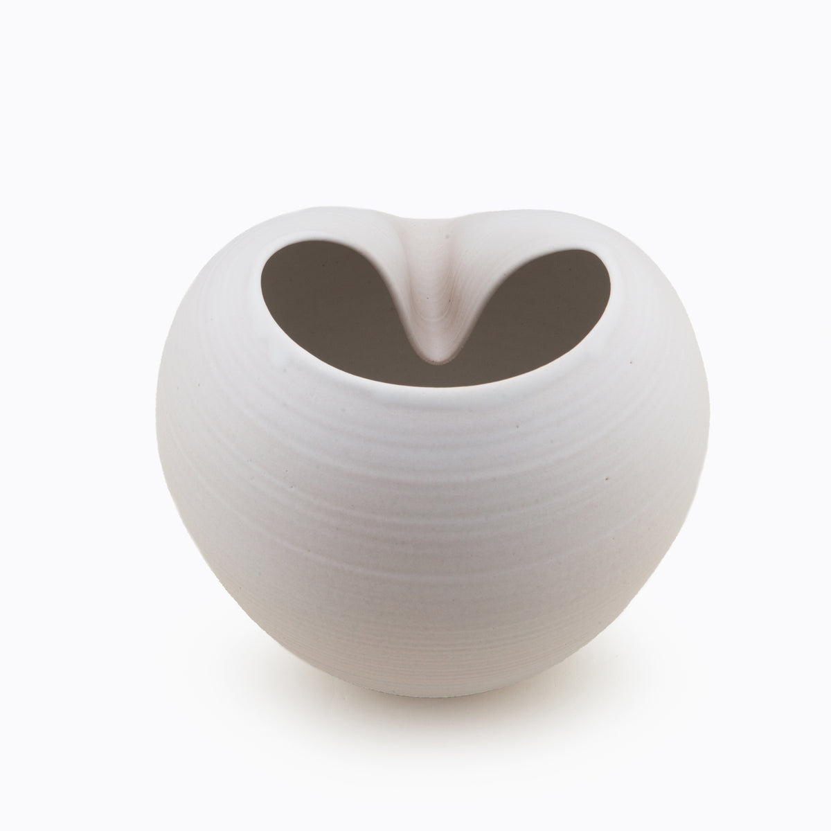 White Oval Form, Vase, Interior Sculpture or Vessel, Objet D'Art