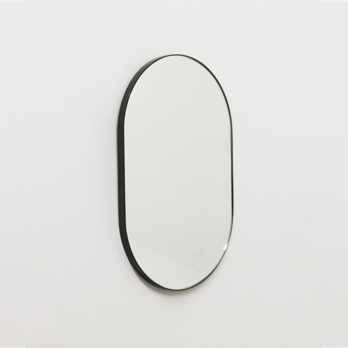 Capsula™ Capsule Shaped Bespoke Mirror with Patina Frame