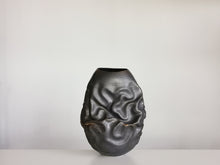 Black Dehydrated Form, Vase N.38, Interior Sculpture or Vessel, Objet D'Art