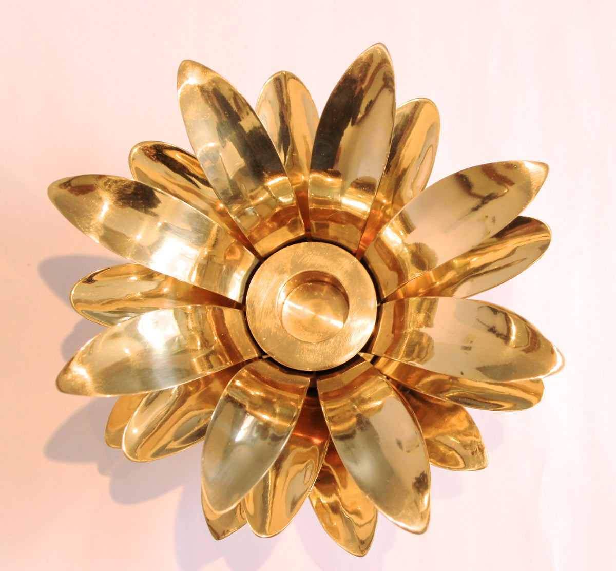 Handmade Stackable Cast Brass Pineapple Candle Holder