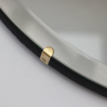 Orbis™ Bevelled Round Frameless Art Deco Mirror with Brass Clips
