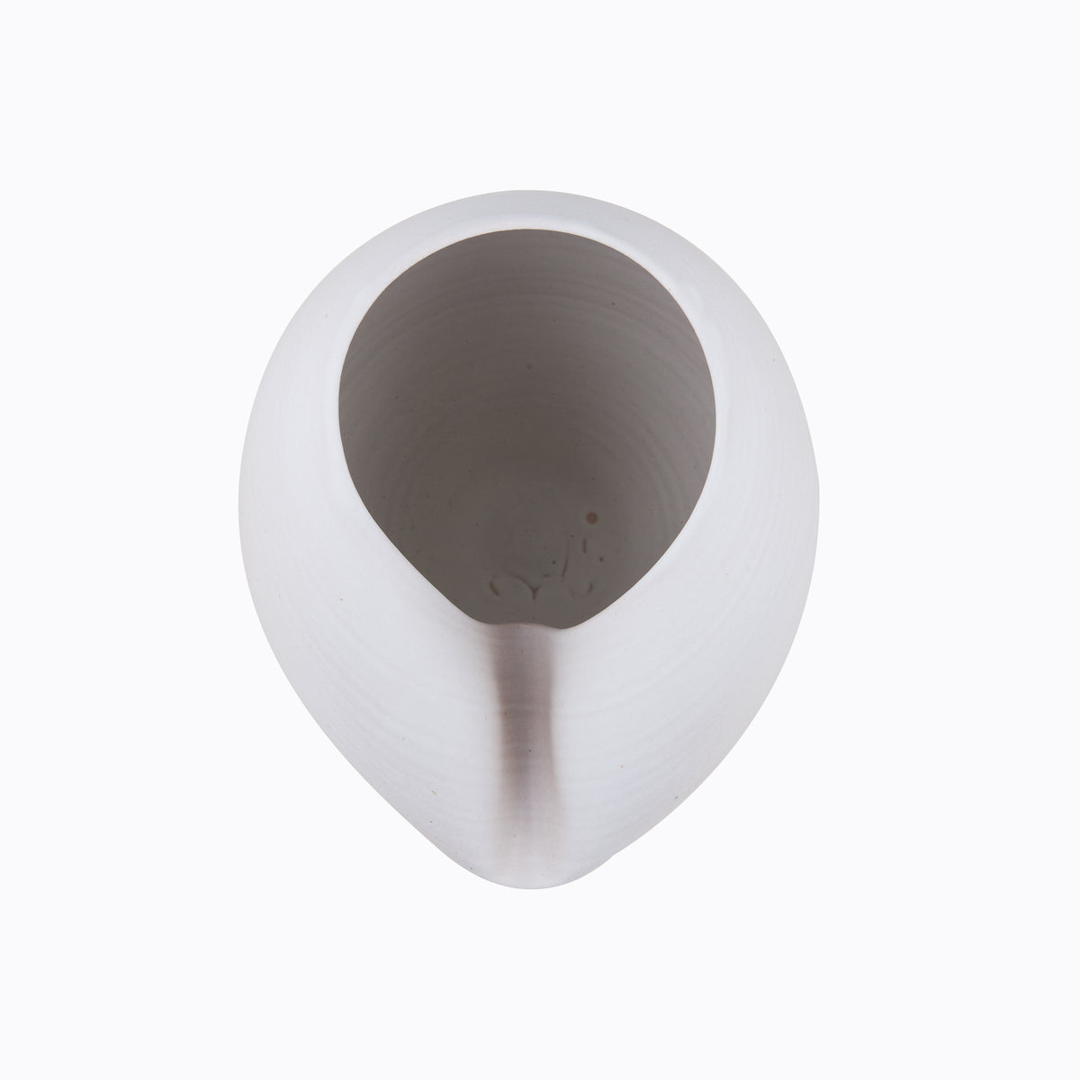 White Oval Form, Vase, Interior Sculpture or Vessel, Objet D'Art