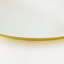 In Stock Luna Half-Moon shaped Modern Mirror with a Yellow Frame