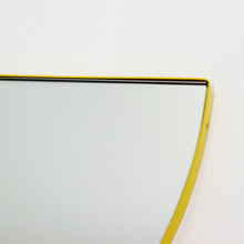 Luna™ Half-Moon shaped Modern Mirror with a Yellow Frame