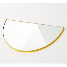 In Stock Luna Half-Moon shaped Modern Mirror with a Yellow Frame