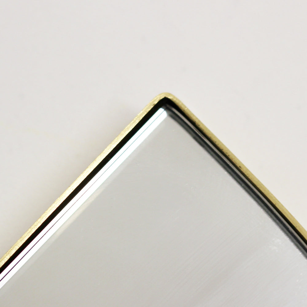 Luna™ Half Moon Art Deco Mirror with a Brass Frame