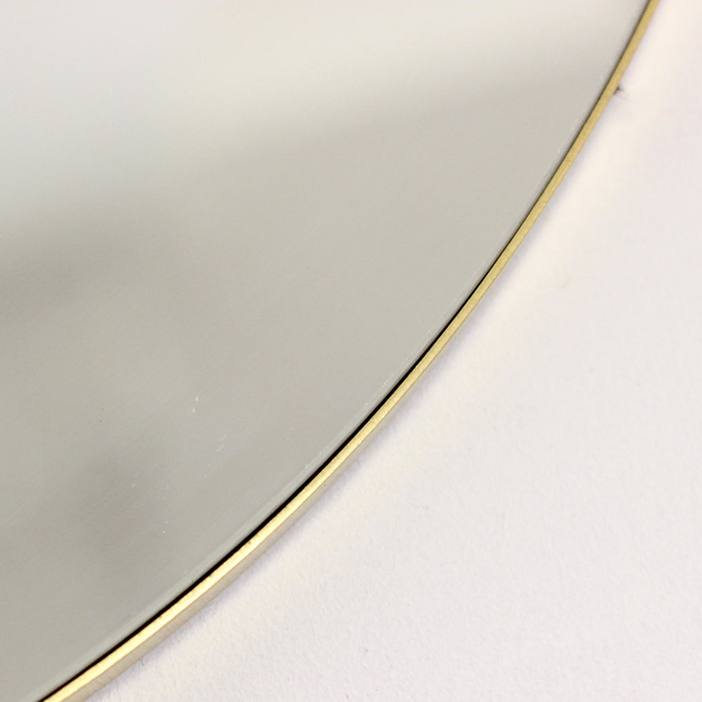 Luna™ Half Moon Art Deco Mirror with a Brass Frame