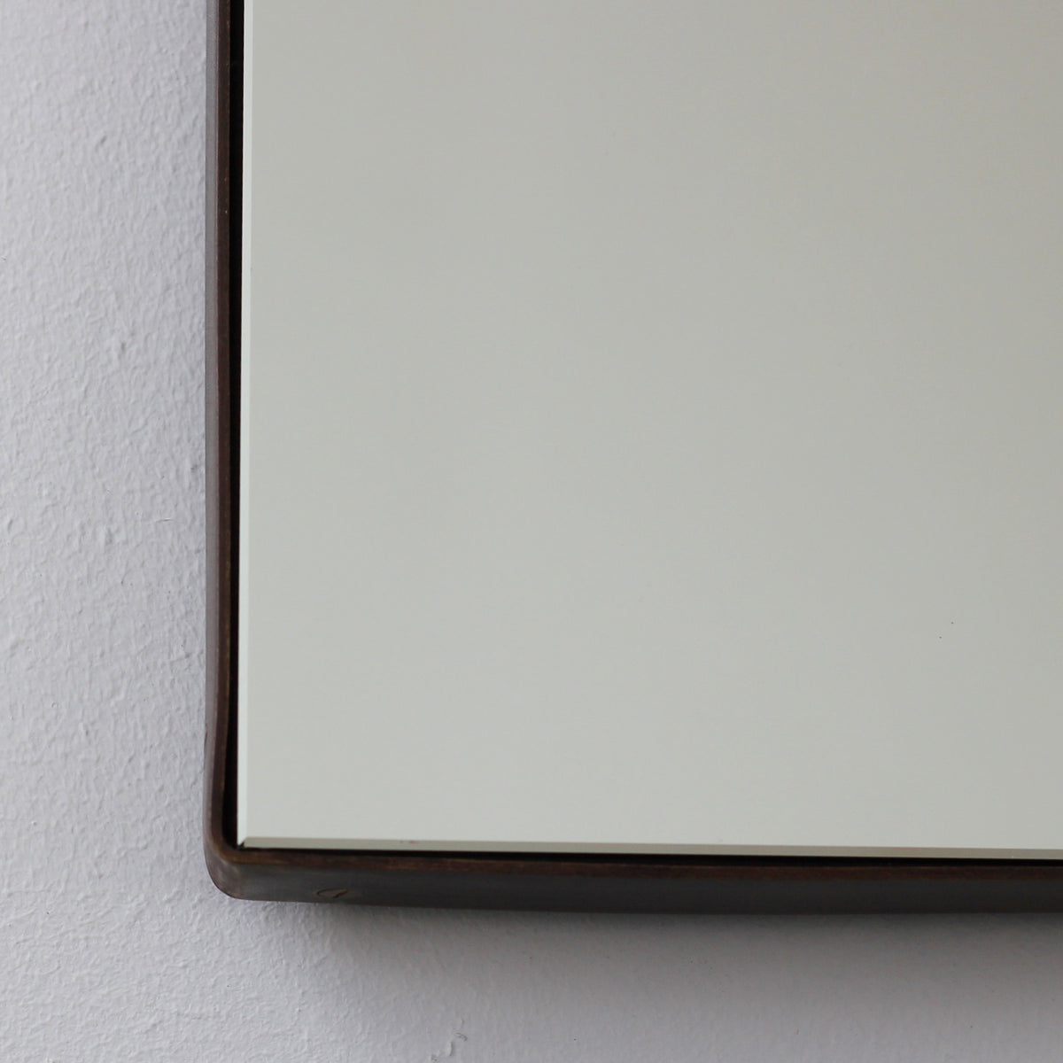 Arcus™ Arch shaped Overmantel Mirror with Contemporary Bronze Patina Frame