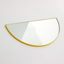 In Stock Luna Half-Moon shaped Modern Mirror with a Yellow Frame