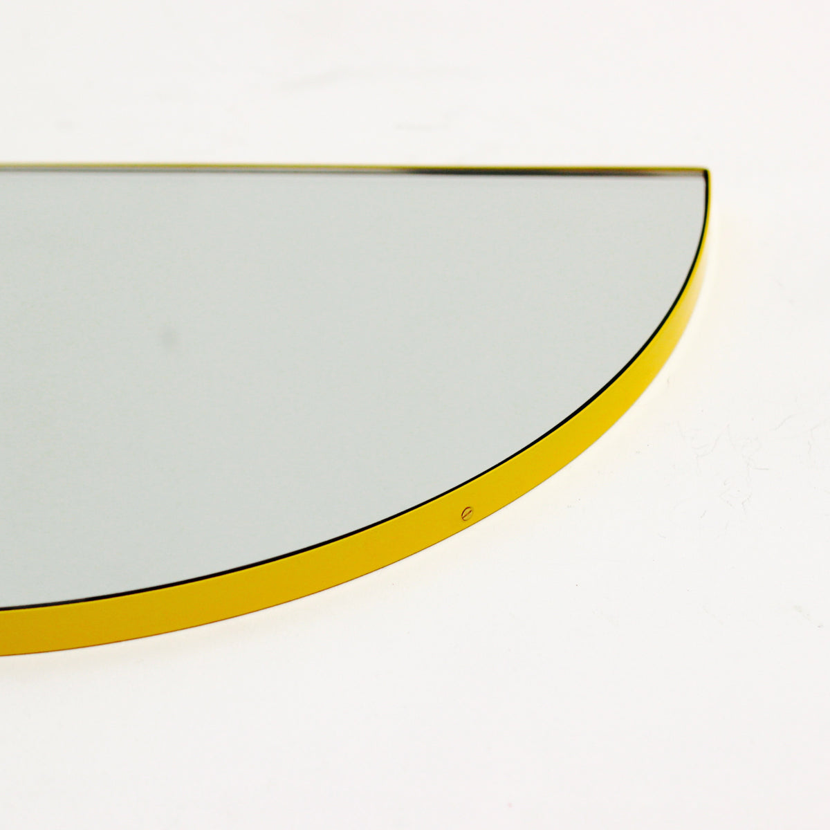 Luna™ Half-Moon shaped Modern Mirror with a Yellow Frame