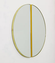 Luna™ Half-Moon shaped Modern Mirror with a Yellow Frame