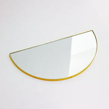 Luna™ Half-Moon shaped Modern Mirror with a Yellow Frame