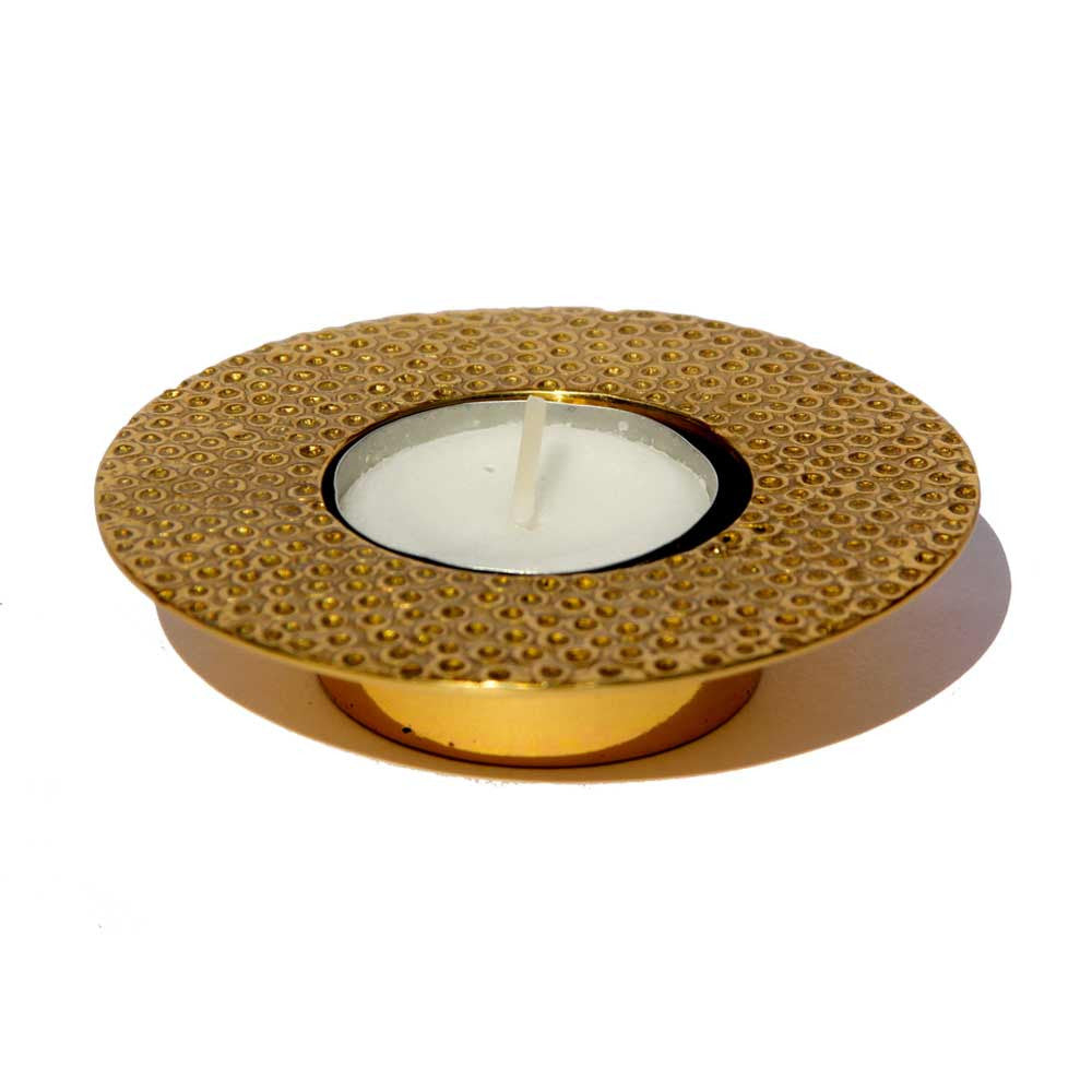 Brass Moon tealight candle holder
