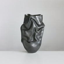 Unique Ceramic Sculpture Vessel Black Dehydrated Form N.57, Objet d'Art